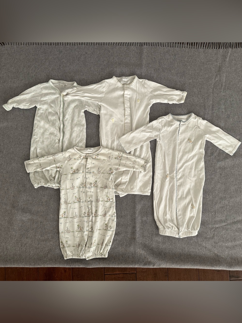 3 Kissy Kissy convertible gowns NB and 0-3M. 1 Mudpie Gown